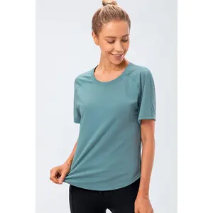 Round Neck Raglan Sleeve Active Tee