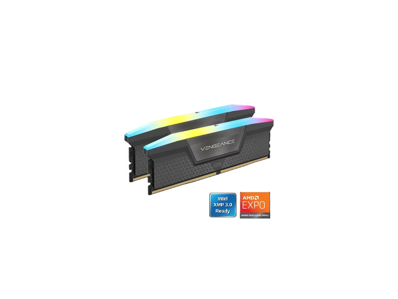 CORSAIR Vengeance RGB 32GB (2 x 16GB) 288-Pin PC RAM DDR5 6400 (PC5 51200) Desktop Memory Model CMH32GX5M2B6400Z32
