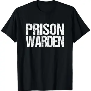 Prison Warden Police Officer Guard Lazy Halloween Costume T-Shirt,Unisex,Made in USA