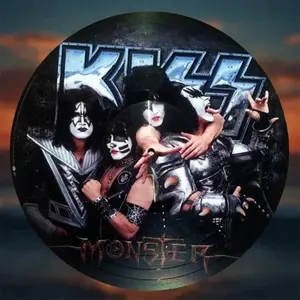 Retro The Great Return of the Kiss Aluminum Art 8 Inch Round 2D Flat Band Stage Legend Bar Cafe Home Decor Ideal Gift