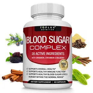 Blood Sugar Support Complex Supplement with 20 Vitamins & Minerals for Overall Health