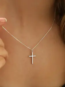 Elegant Tiny Cross Pendant Necklace for Women, Perfect Daily Wear Jewelry, Stylish Accessory for Ladies' Wardrobe Essentials, Dainty Cross Necklace