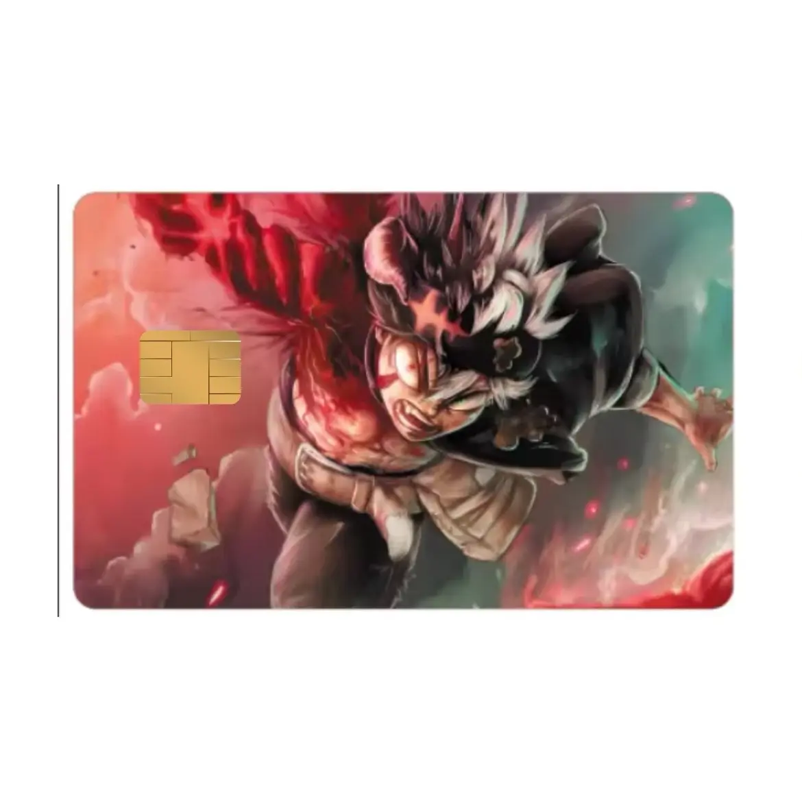 Asta Demon Anime Black Clover Credit Card Sticker