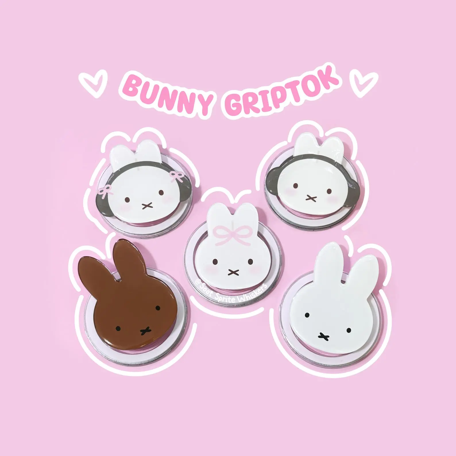 White Rabbit Phone Holder Brown Rabbit Cute Bunny Phone Grip Magnetic e-Reader Grips Kindle Grip Books Bookish Magnetic Kindle Grip Book Lover Kindle Accessories Phone Holder PopSocket Phone Grip Magnetic Pop Socket Phone Grip