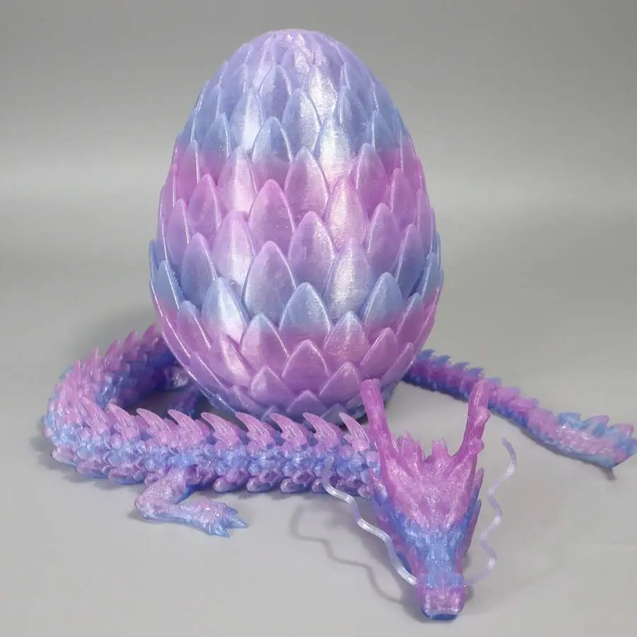 18cm Egg + 60cm Dragon - purple crystal