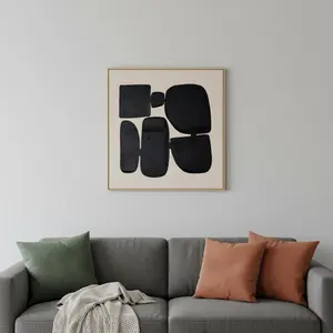 HomeRoots 653979 Cairns II Hand Painted Brown Floater Frame Wall Art