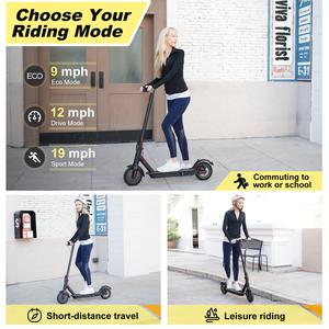 ZCJ Electric Scooter, 350W/500W Powerful Motor, 8.5"/10" Solid Tires, 19/22Mph, 28/21/12 Miles Range,Dual Braking