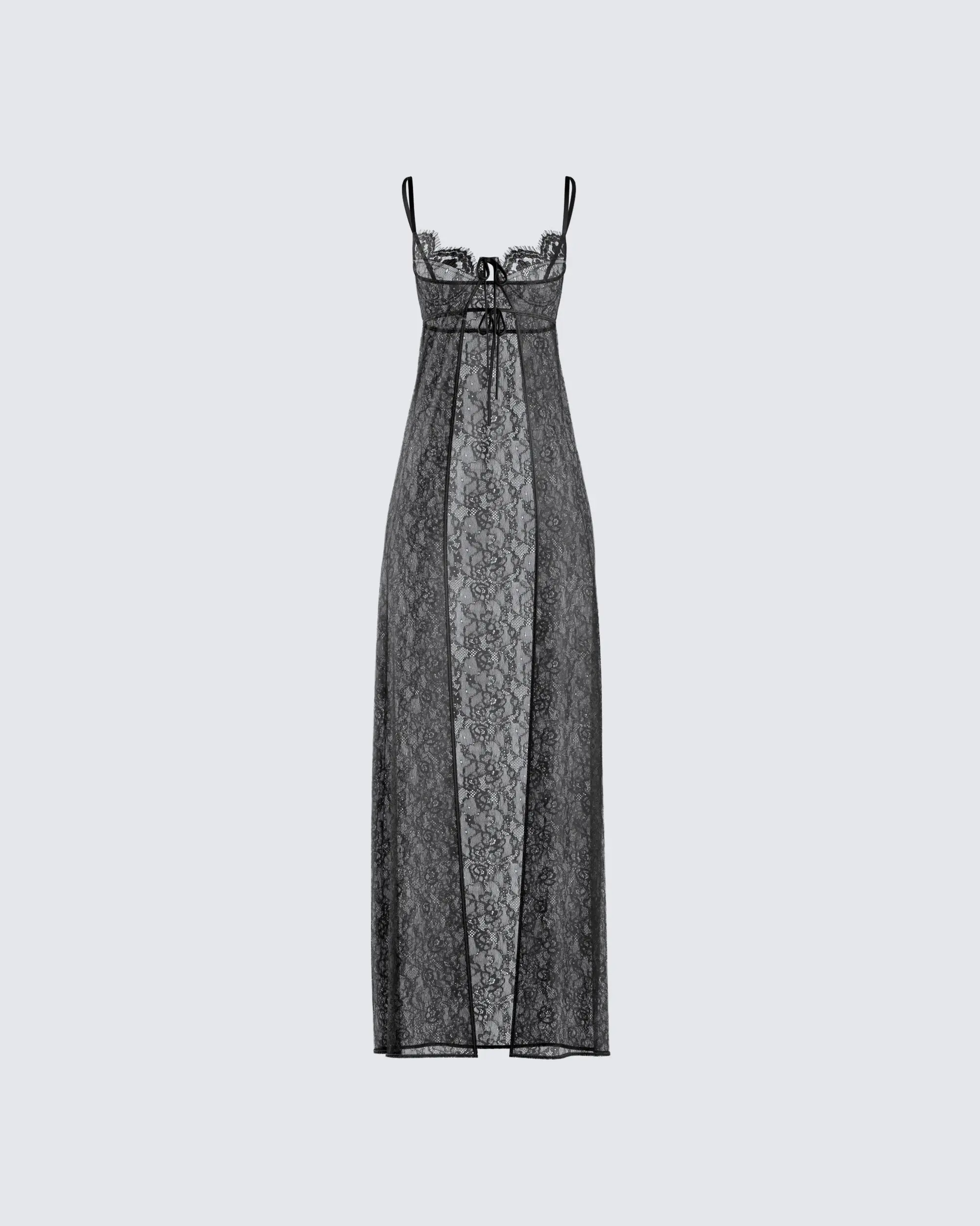 Sylvia Black Lace Maxi Top