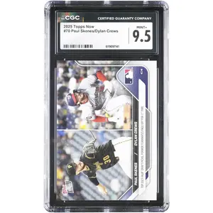 Paul Skenes and Dylan Crews 2025 Topps Now MLB Top 2023 MLB Draft Picks, Former Teamates Face Off for 1st Time #70 CGC Authenticated 9.5 Card
