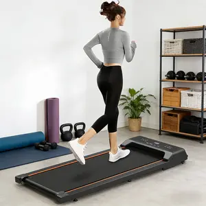 [Fahuac] Under Desk Treadmill with Remote Control - 2.5HP Walking Pad for Home Office, 0.6-5.0MPH Speed, 245LBS Capacity, 5-Layer Shock Absorption, 12 Preset Programs, LED Display, Compact Foldable Design.
