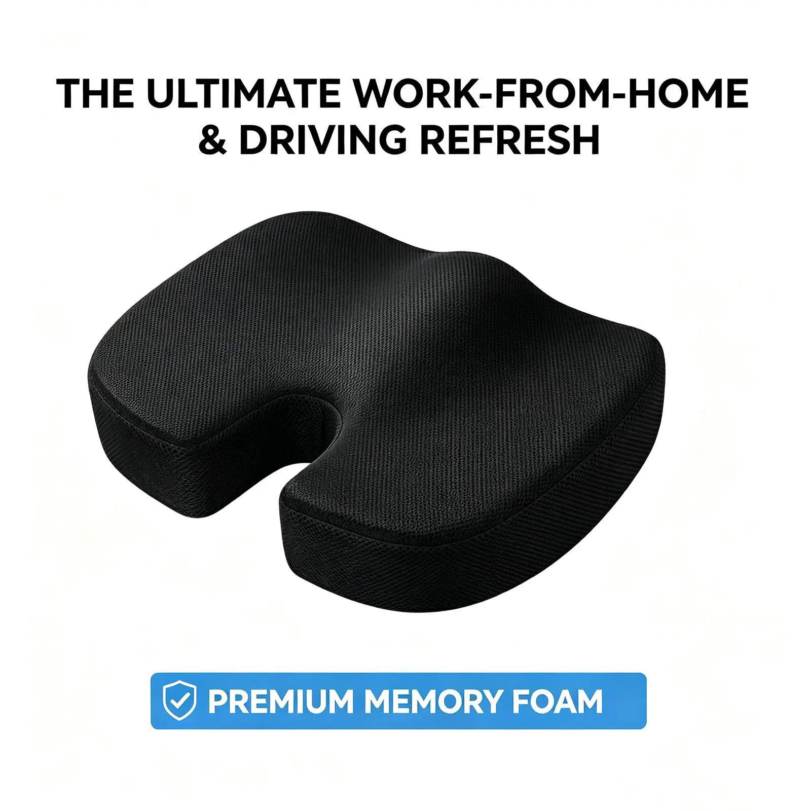 [Dealsforyou] U Shaped Memory Foam Seat Cushion with Cooling Gel Layer, Breathable Washable Cover, Comfortable Chair Cushion for Office, Car & Home