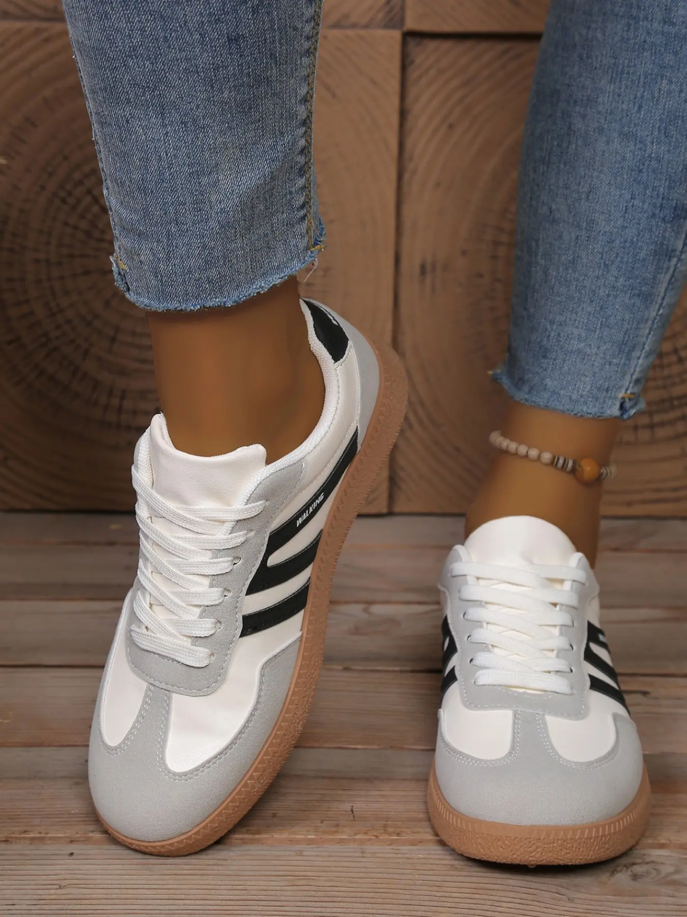 Women's Fashion Thick Sole Breathable Athletic Versatile Walking Shoes, Comfort Support, Casual PU Upper, Rubber Outsole, All Seasons Sporty Sneakers