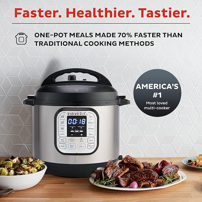 Instant Pot Duo 7-in-1 Electric Pressure Cooker, Slow Cooker, Rice Cooker, Steamer, Sauté, Yogurt Maker, Warmer & Sterilizer, Stainless Steel, 6 Quart Instant Pot Duo 7-in-1 Electric Pressure Cooker, Slow Cooker, Rice Cooker, Steamer, Sauté, Yogurt Maker, Warmer & Sterilizer, Stainless Steel, 6 Quart