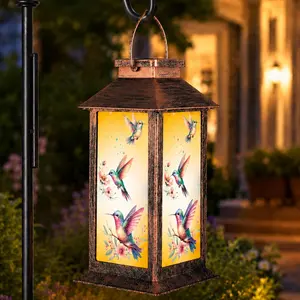 Solar Lanterns for Garden Decor, Waterproof Solar LED Hanging Lights for Yard, Patio, Lawn, and Porch, Gifts for Mom, Grandma