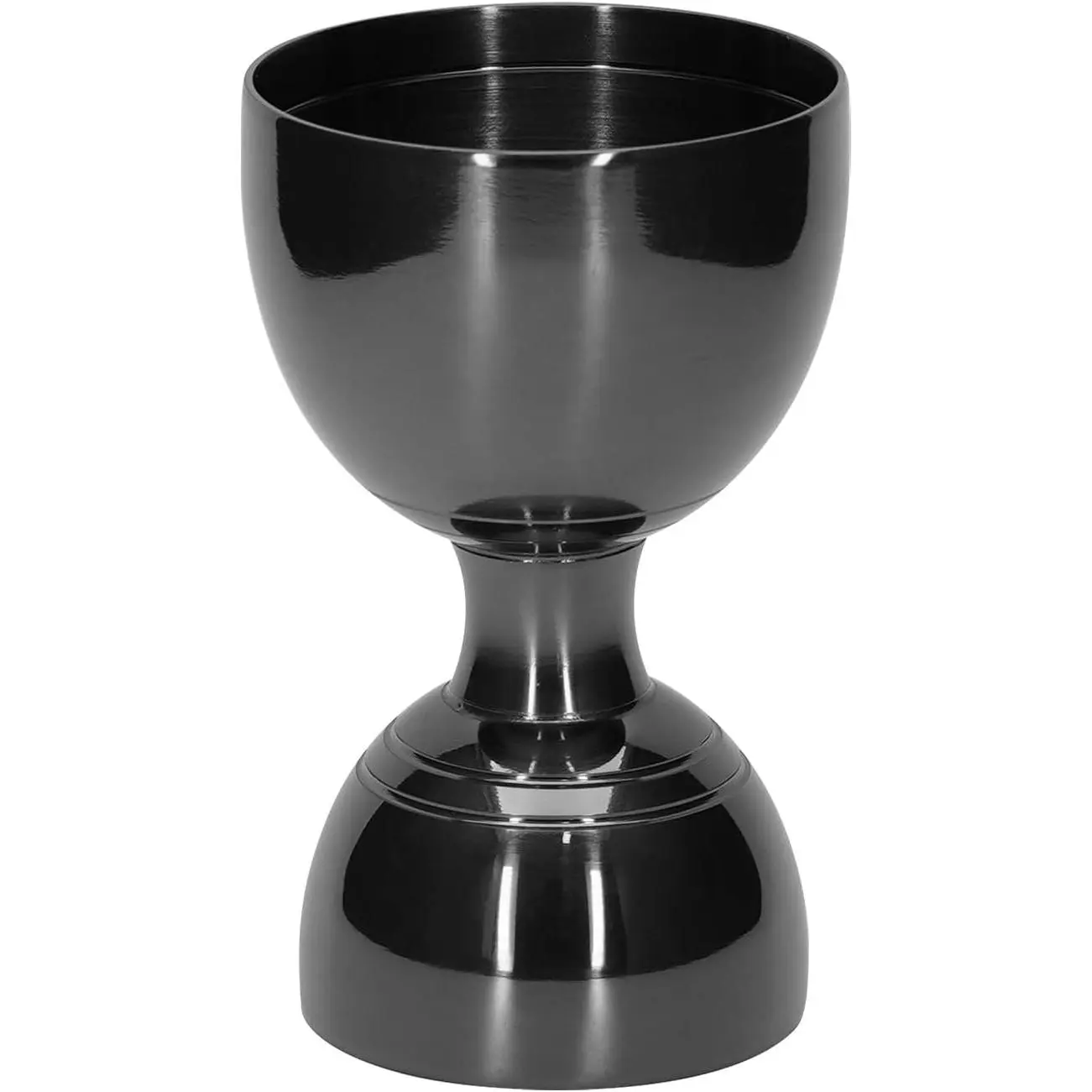 1Pc Premium Bell Jigger for Bartending, Cocktail Jigger 2 OZ 1 OZ with Measurements Inside, Premium 304 Stainless Steel Shot Measure Double Jigger Bar (Black, 1 Pack)