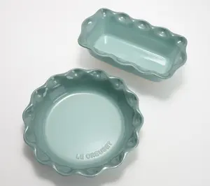 Le Creuset Heritage Fluted Pie Plate Dish & Loaf Pan