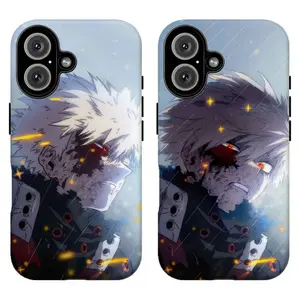 FL-MHA Bakugo Katsuki Rainy Battle Phone Case,Dark Shonen Anime Aesthetic Cover For iPhone 11 12 13 14 15 16 17 Air Pro Max for Samsung S26 S25 S24 S23 S22 S21 Case,Gift for her/him/fans