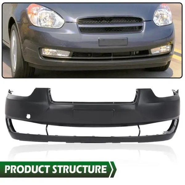Front Bumper Cover Replacement Fit For 2006-2011 Hyundai Accent 865111E010