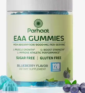 EAA Gummies 120 Gummies (Blueberry), 9000 mg Essential Amino Acids - All 9 Essential Aminos (EAA) and All Branched-Chain Aminos (BCAAs), Non-GMO, Gluten Free, Vegetarian Friendly
