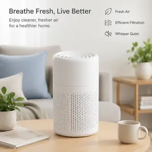 Home Air Purifier - Formaldehyde Remover, Negative Ion Generator, Indoor Smoke & Pet Odor Eliminator with Advanced Filtration, Sleep Mode, Compact Design for Dust Removal fathersdaygift
