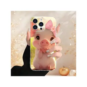 Creative Cute Bow Pig Design Pattern Printing Mobile Phone Case Is Suitable For IPhone17/IPhone17 Air/IPhone17 Pro/IPhone17 Pro Max/16 Pro Max/15 Pro Max/14 Pro Max/13 Pro Max/12 Pro Max, Suitable For Gifts For Male And Girlfriend