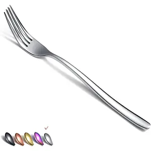 Stainless Steel Dinner Forks Set, 6 count - Silverware for , Kitchen or Restaurant, Dishwasher Safe (-8 Inch)