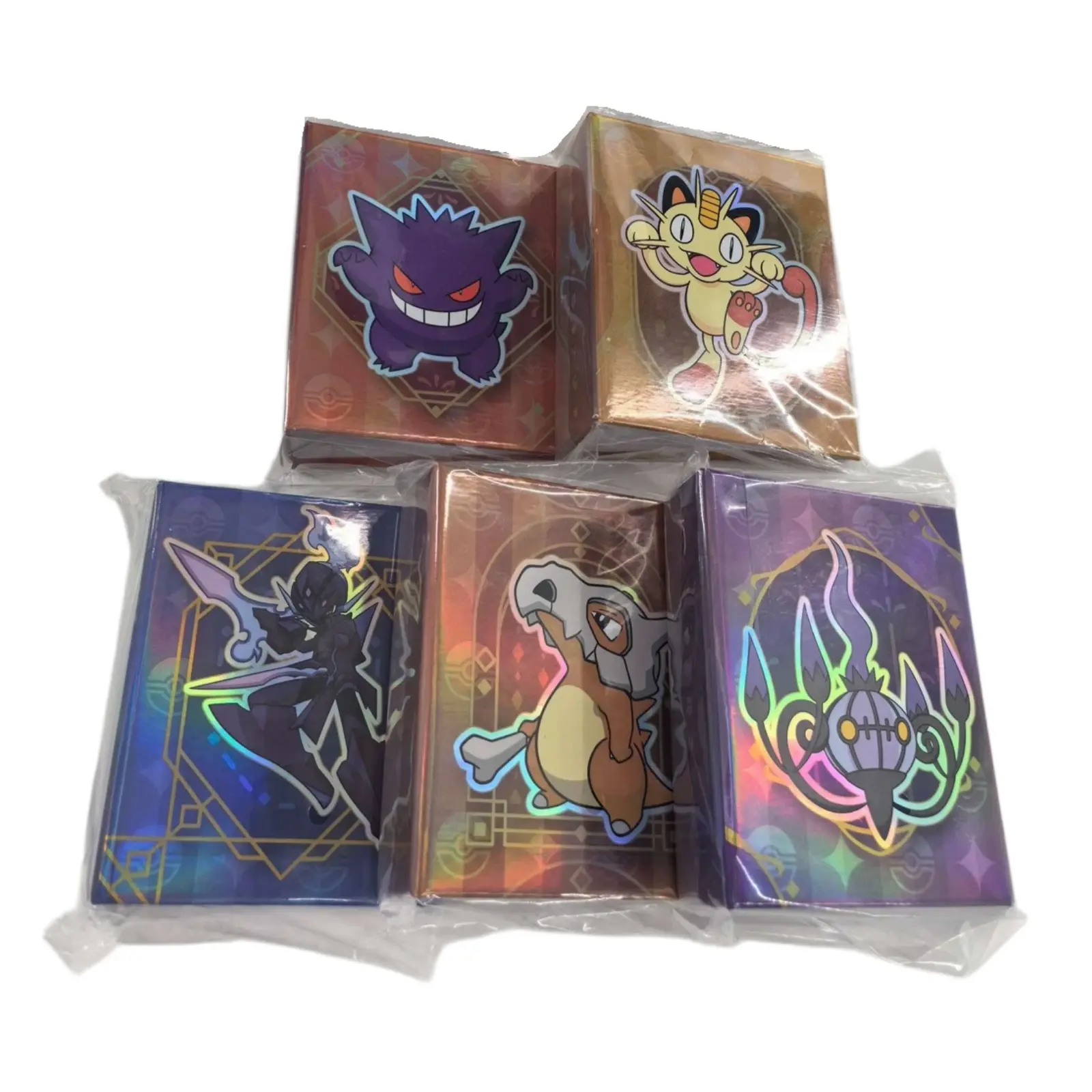 Pokemon Chinese Gem Pack Vol.3 Exclusive High-Quality Themed Binder Set with Sleeves - TCG Trading Cards Set, Card Collectibles Featuring Gengar, Cubone, Meowth, Ceruledge, Chandelure