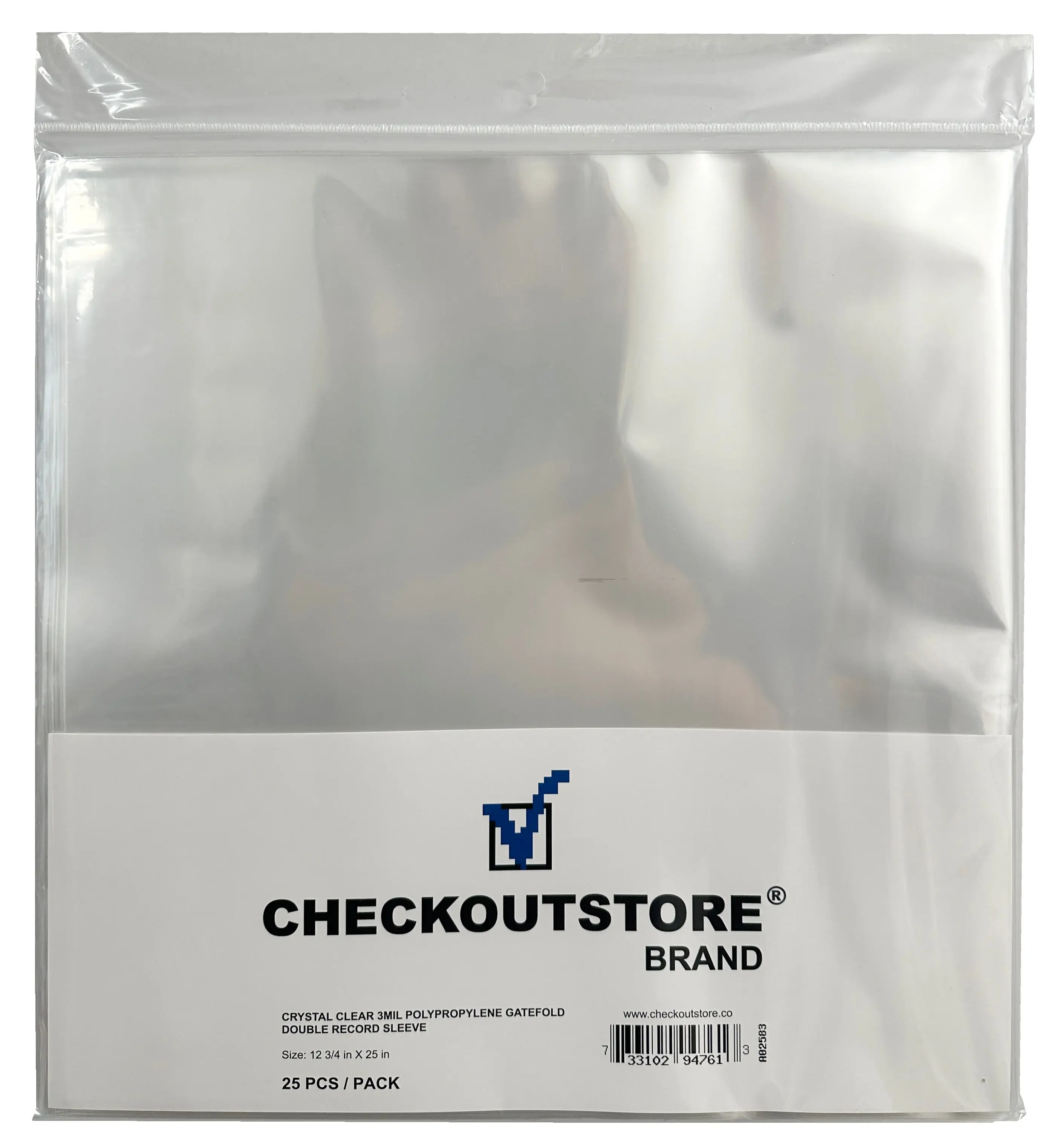 CheckOutStore Clear Plastic OPP for 12" LP Vinyl Gatefold Double Record Album Covers (Outer Sleeves)