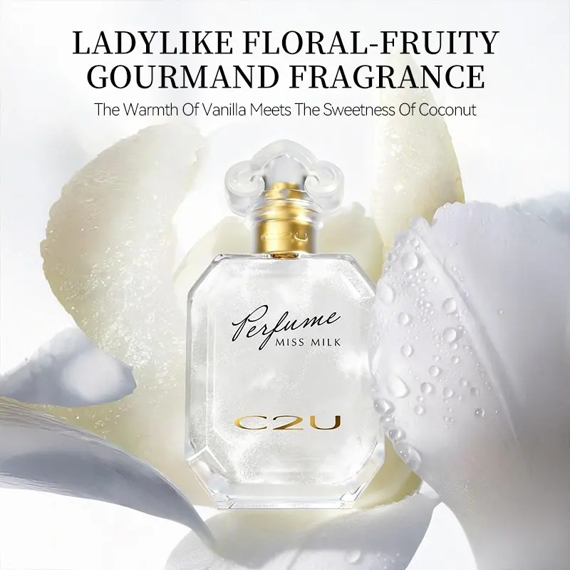 Women's Milk Lady Perfume, Dreamy Perfume, Fruit Woody Floral, Floral Fruity Scent, Floral Fruit Gourmand, Coconut Vanilla Fragrance, Romantic Bottle Design, Perfect for Dates and Daily Use, Floral Fruity Edp