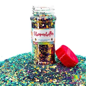 The Glitter Guy Shapeshifter | Hex Cut Nail Art Decoration Accessory for Glitter Nails, Hex Cut Glitter