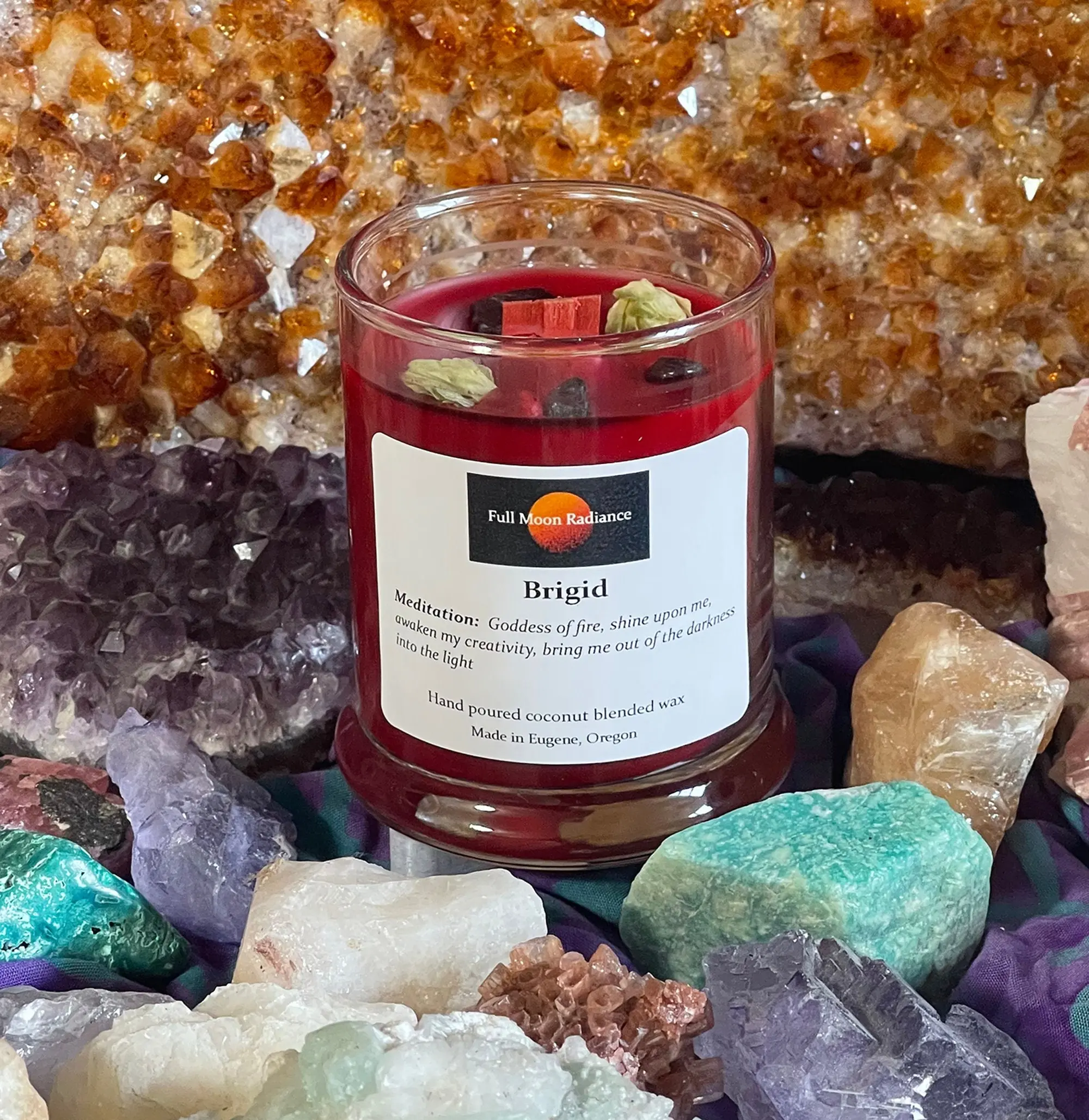 Brigid Celtic Goddess Candle Aromatherapy Candle Handmade Candle