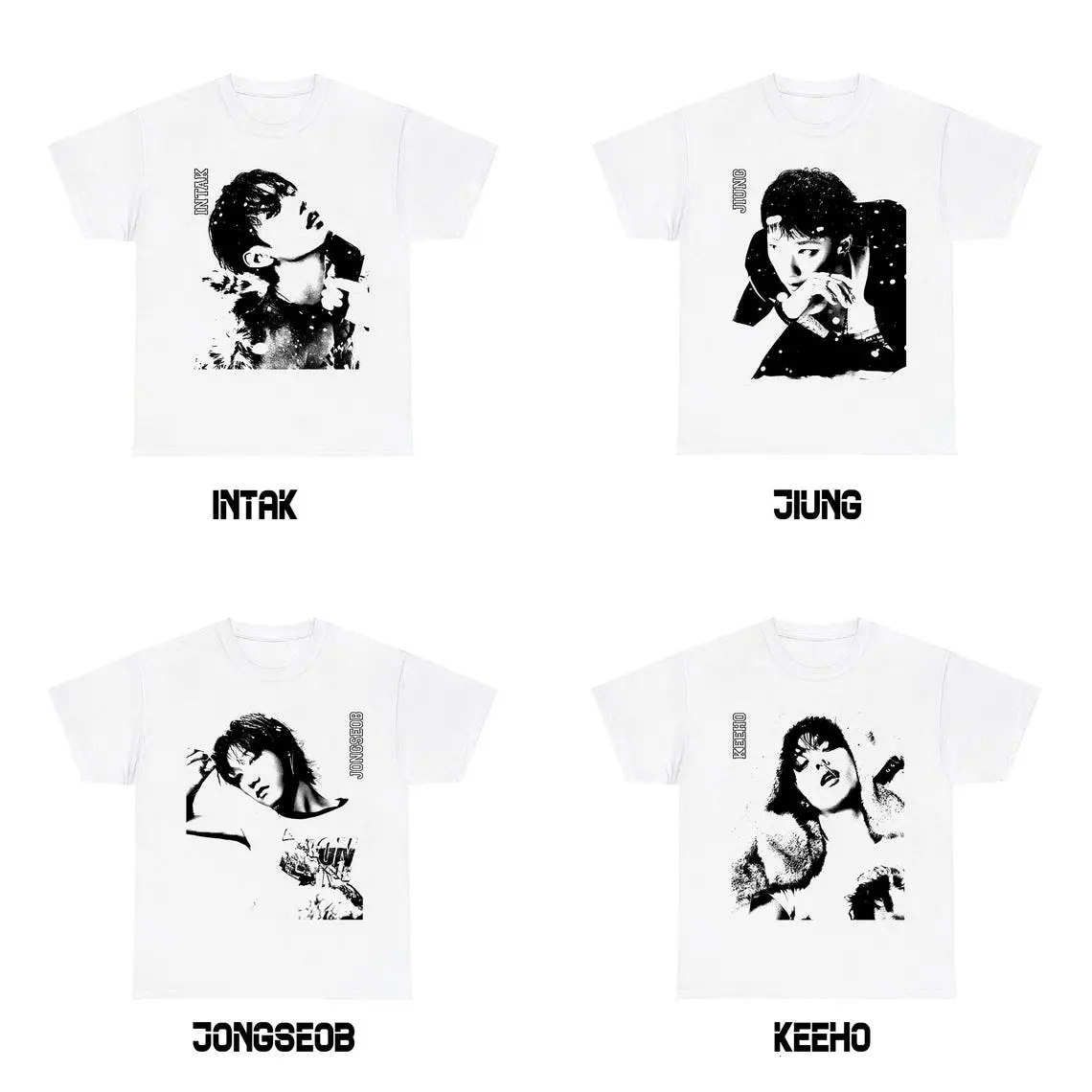 [P1Harmony Tee] [Size S-3XL full color] P1Harmony Duh! Members Graphic T-shirt, P1Harmony Utop1A Tour T-shirt, P1Harmony Sad Song Album Shirt, P1Harmony Theo, Jiung, Intak, Soul