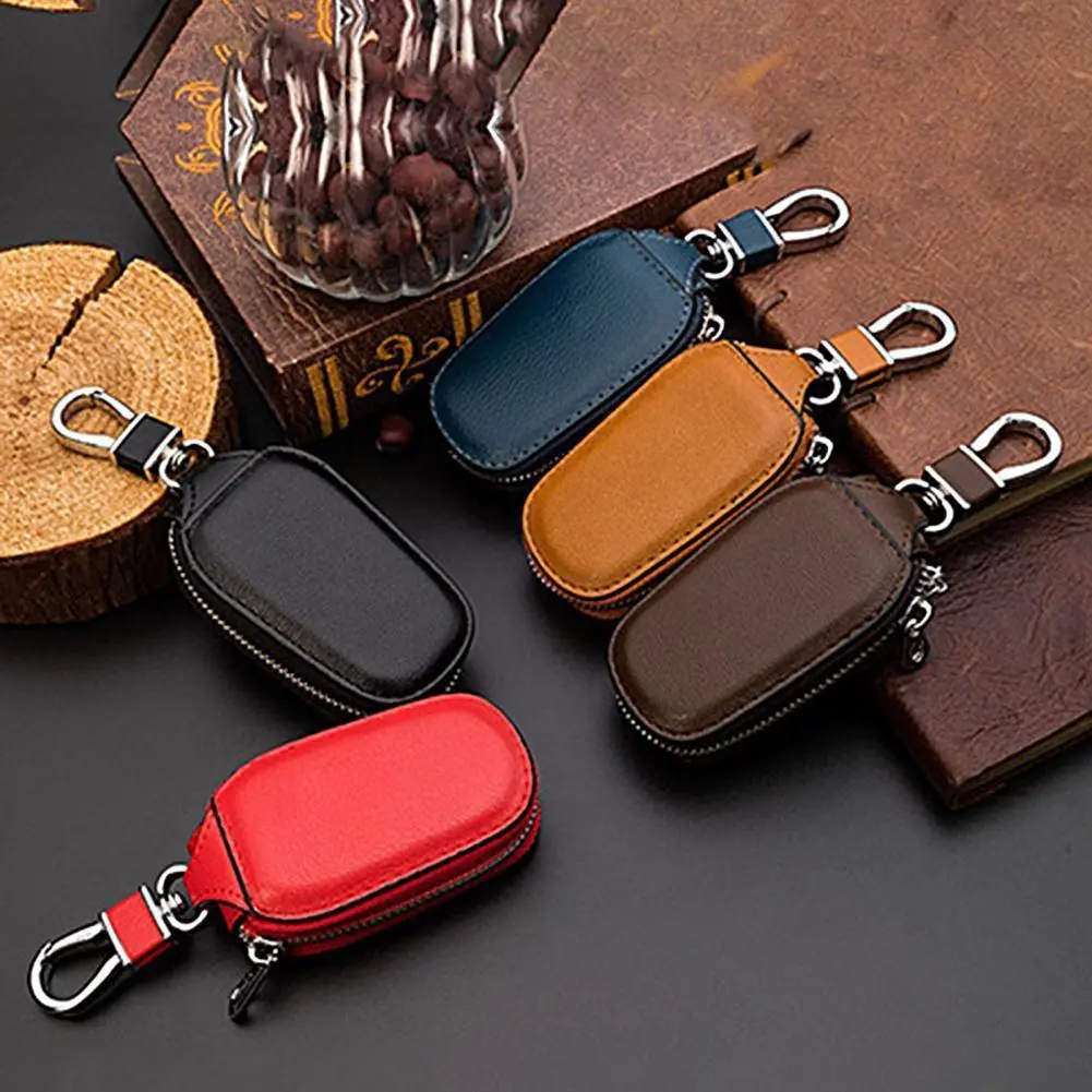 YASEENLIN Premium Car Key Chain Key Case Holder With Zipper Scratch-resistant Dust-proof Key Cover Secure