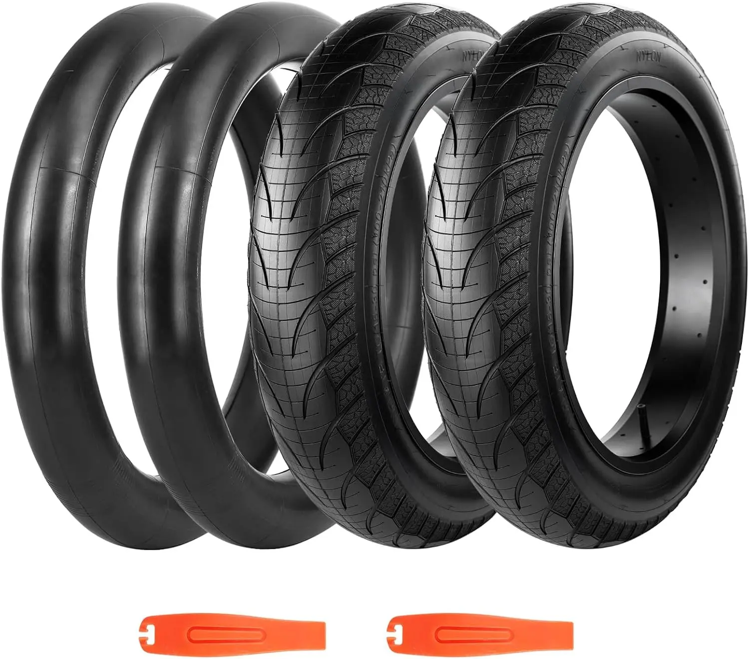 1/2 Pack Fat Tire for Ebike Mountain Snow Bike Heavy Duty High-Performance Wear-Resistant Tire 16"/20"/26" x 4.0"，Black/Brown/White