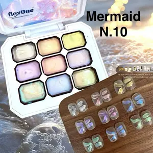 FlexOne - Pat Pat Gel Ombre Gel Red Rose Gold N10 Gel Dặm Ombre Vẽ Pastel Ngọc Trai Xà Cừ