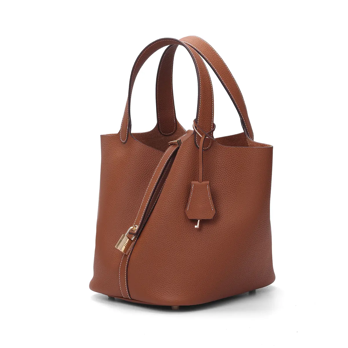 SADI Women's Real Leather Solid Handbags with Pouch Bag as Gift