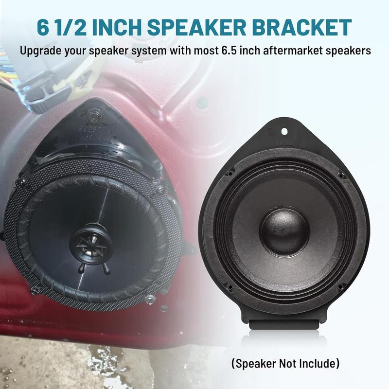 YUCHENSHLP 4-Piece Car Speaker Adapter Mounting Plates & Harness For 6.5/6.75" Speakers - Fits Chevy, GMC, Cadillac, Buick, Pontiac 2006+ 10 thumbnail image