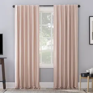 Sun Zero Blackout Evelina Faux Dupioni Silk Curtain Panel