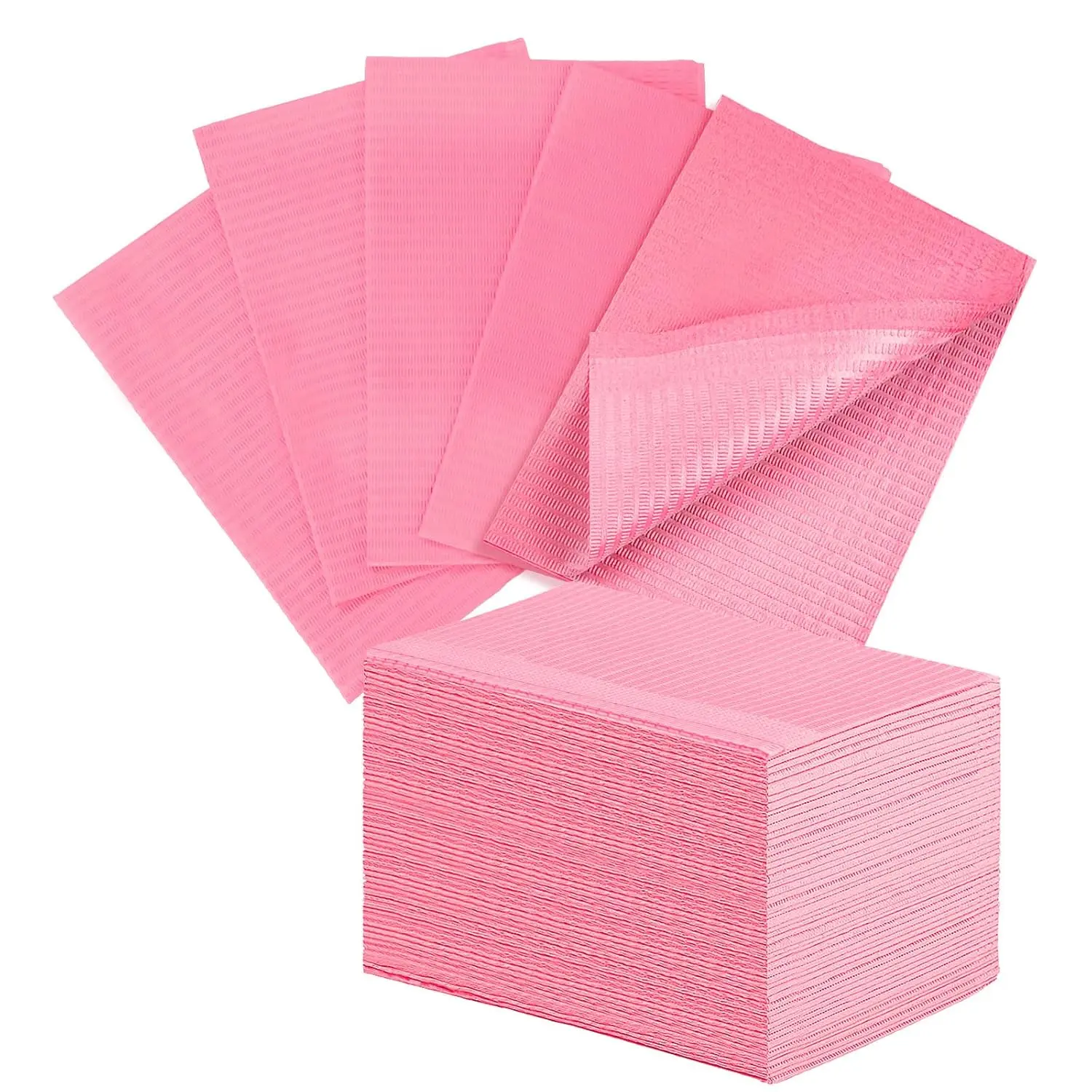 40pcs Disposable Nail Mats, Nail Desk Protection, Desk Accessories For Manicure Pedicure, Waterproof Easy To Clean Versatile For, Salon Nails & Home Diy Nail Art Supplies, 13"X18"Pink