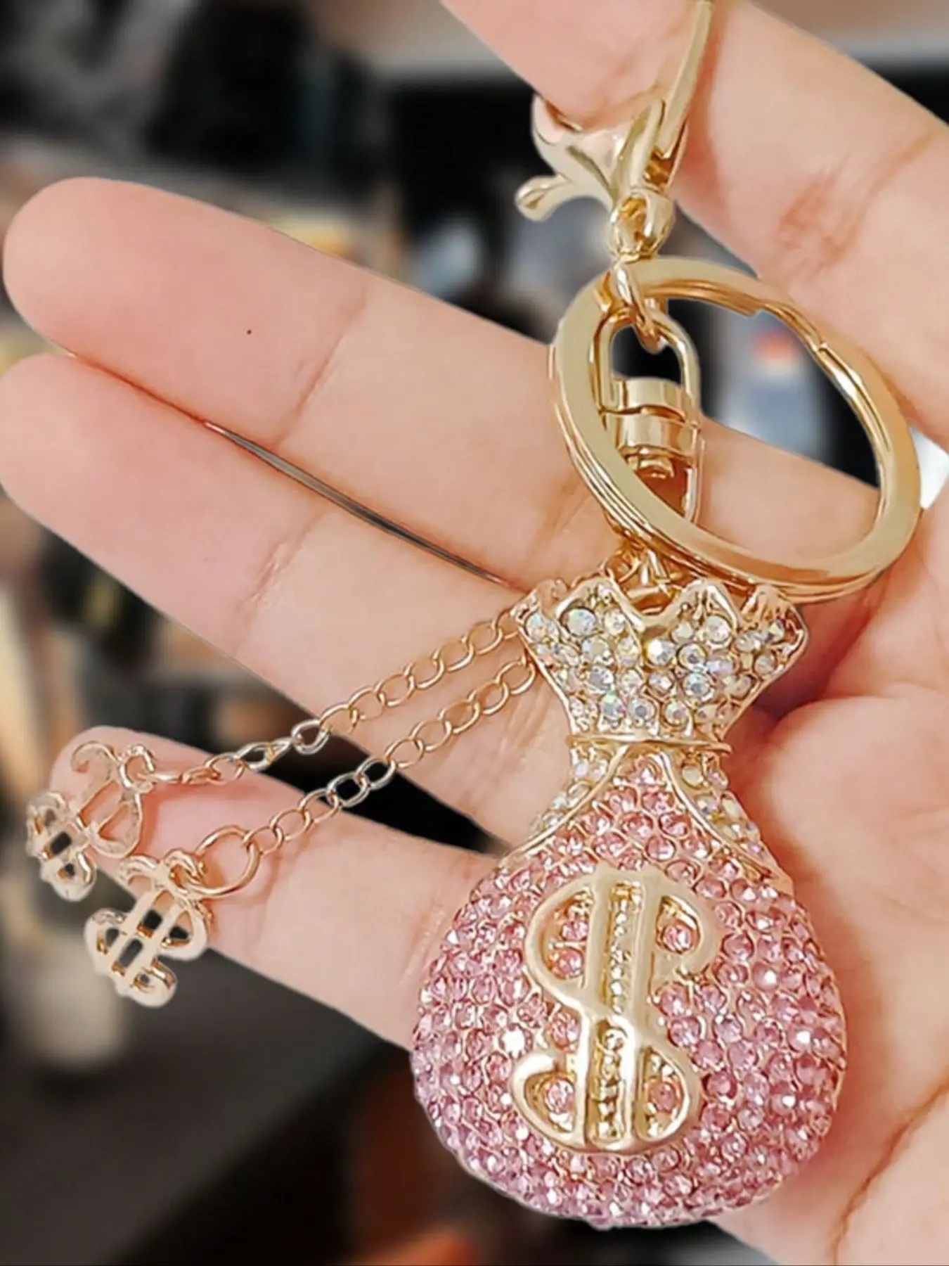 Creative Gift Money Bag for Women, Charm Decorative Car Keychain Jewelry, Stylish Ladies Purse Accessory, Perfect Holiday Present Idea, Keychain Pendant, Keychain for Bags, Metal Keychains