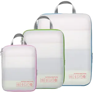 Compression Packing Cubes for Travel Women - Lightweight Luggage Organizers Bag Packing Cubes for Carry on Suitcases