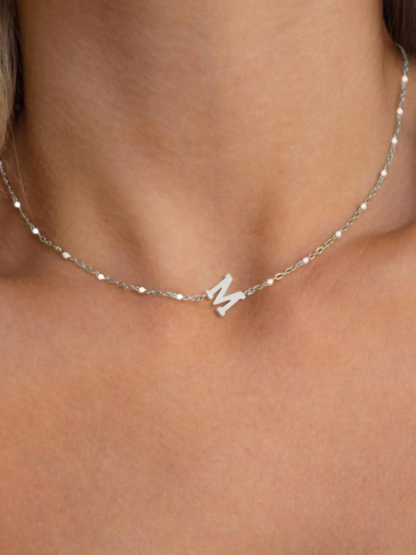 Women's Elegant Letter Charm Design Adjustable Lobster Closure Pendant Necklace, 2024 New Style Fashion Jewelry for Party, Trendy All-match & Exquisit