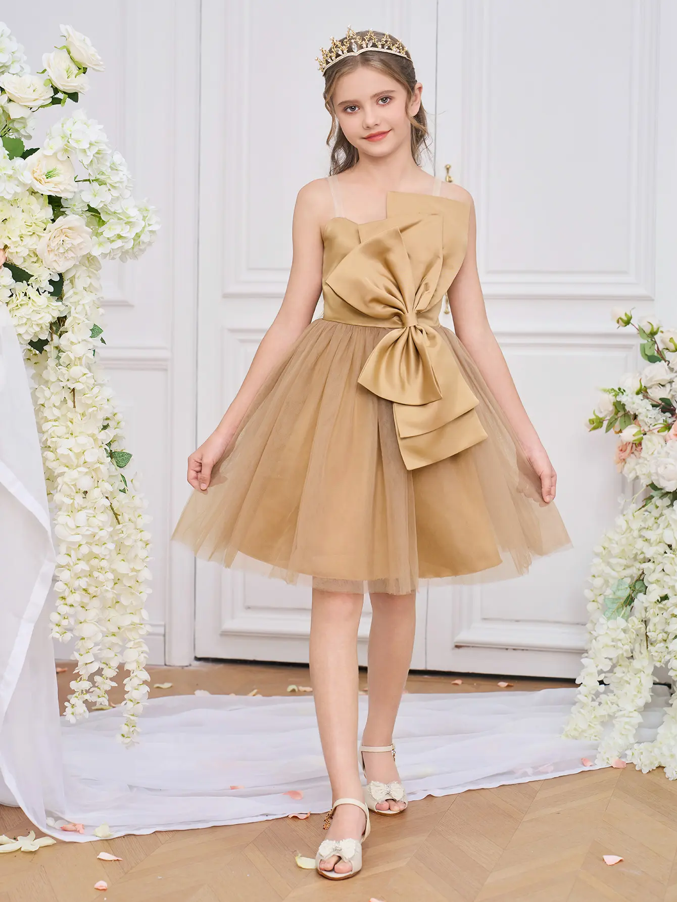 0091 Tween Girls Elegant Big Bow Party Pageant Formal Dress Suitable For Wedding Banquet Runway Children Birthday Piano Recital Graduation Ceremony - TikTok Shop 0091 Tween Girls Elegant Big Bow Party Pageant Formal Dress Suitable For Wedding Banquet Runway Children Birthday Piano Recital Graduation Ceremony - TikTok Shop