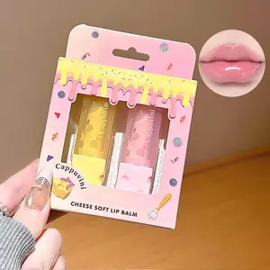 Two-Pack Cheese Soft Moisturizing Lip Balm Set, Nourishing Lip Care, Hydrating and Soothing, Perfect for Dry Lips