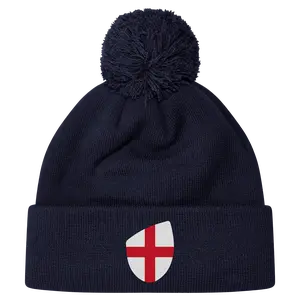 England Shield Pom Pom Beanie