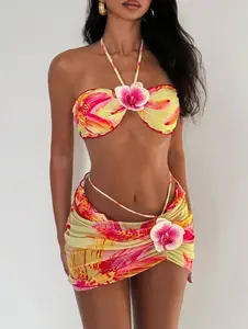 Sexy Bikini for Women Beach Vacation High Waist Two Piece Swimwear Photo Ready Summer Swimsuit