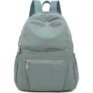 Mini Backpack Purse for Women,Small Nylon backpacks for Ladies Backpacks Women Anti  Travel Bag (Light Green)