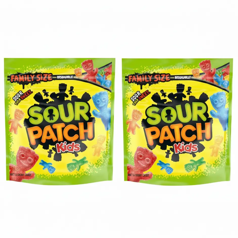 SOUR PATCH KIDS Soft & Chewy Gummy Candy, Family Size Bulk, 1.8 lb - 2 Pack