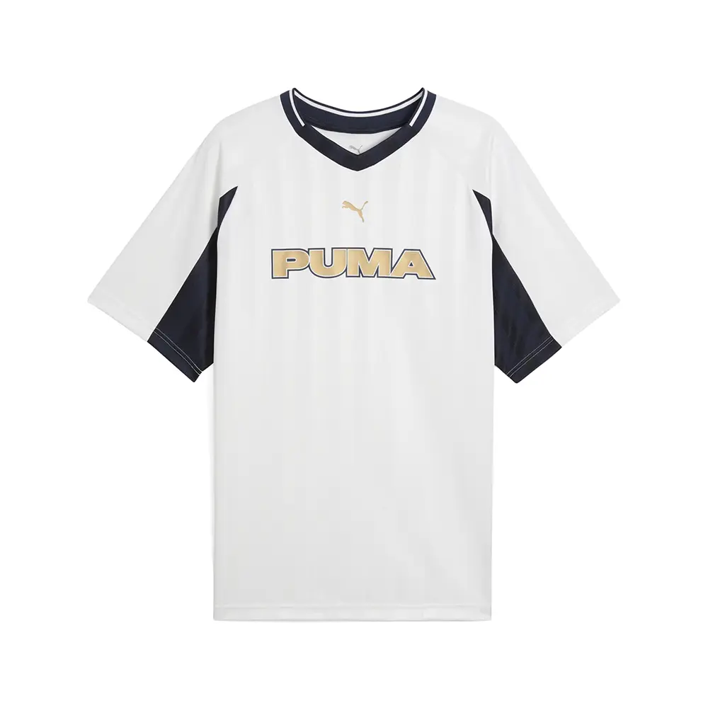 PUMA Mens Sport V-Neck Short Sleeve Jersey Casual - White
