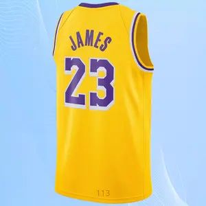 Classic-Design stitched Basketball Jerseys Gold shirt Eye-Catching CV